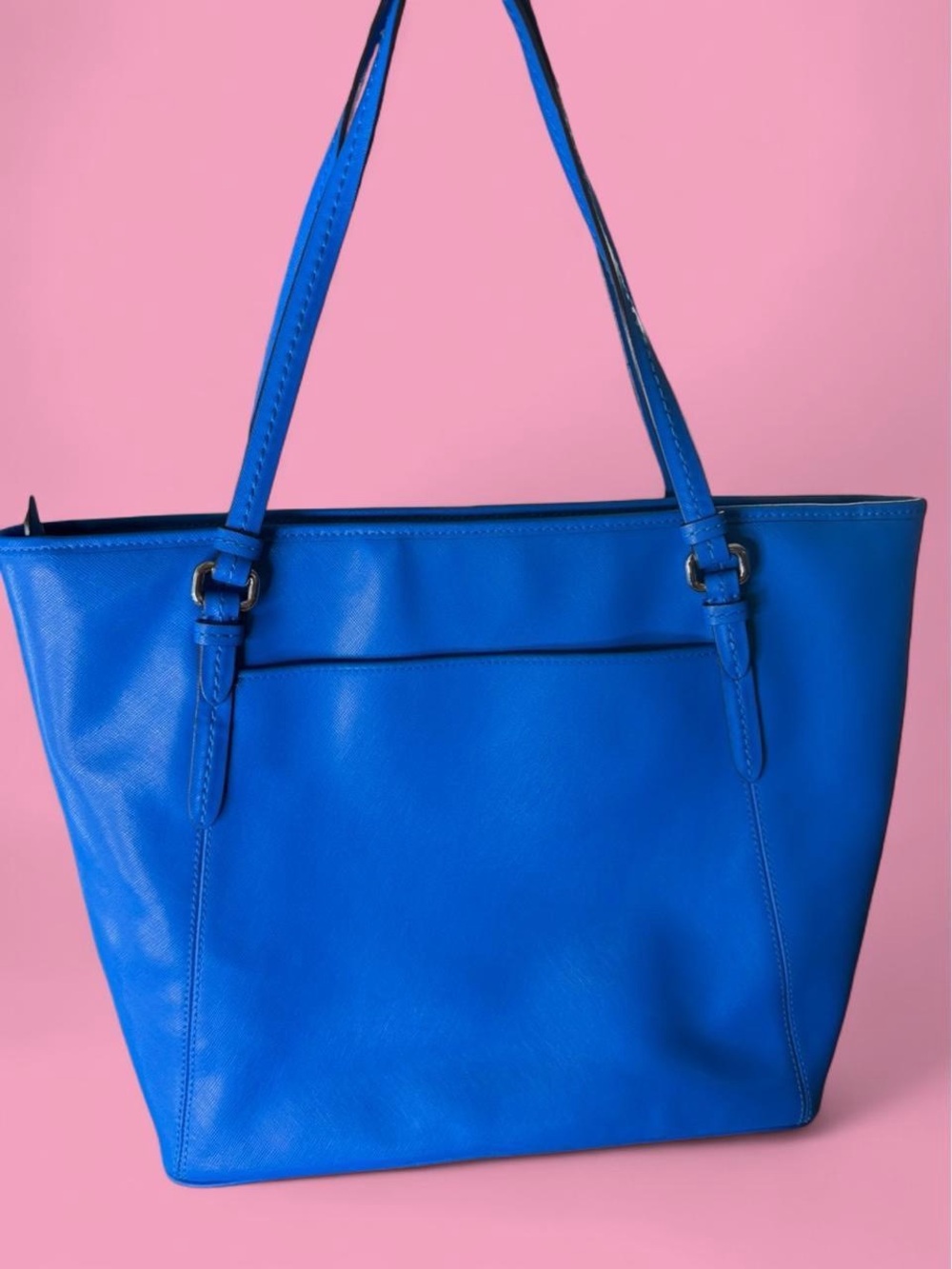 π Coach City Tote F27849 Bright Blue Saffiano Leather Shoulder Bag π - Picture 5 of 16